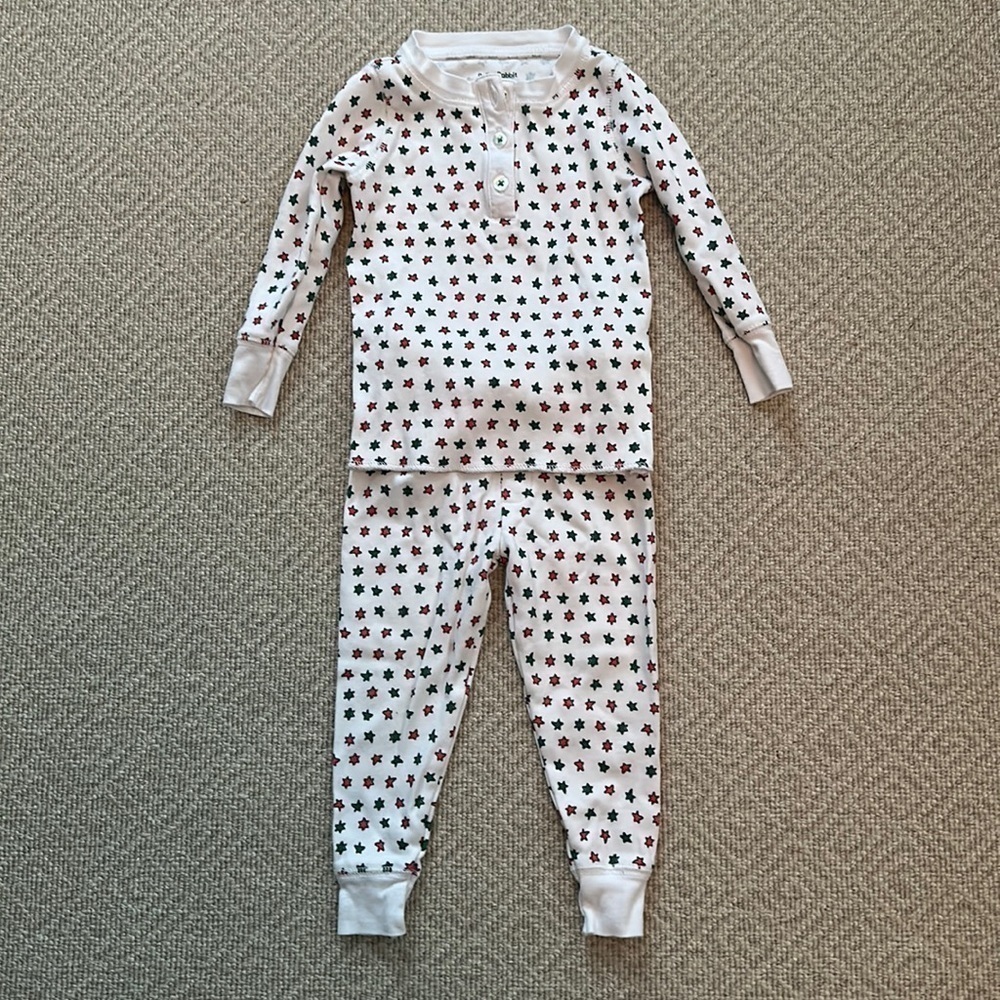 Roller Rabbit Red & Green Starry Night 12-18 M - Picture 2 of 6